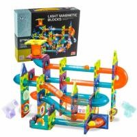 ราคา (Magical Magnet) ชุดตัวต่อแม่เหล็ก LED Light Magnetic blocks ตัวต่อแม่เหล็กรางลูกแก้วเรืองแสง 110 ชิ้น (7293394600)