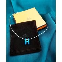 ราคา Hermes valente blue pop H pendant necklace authentic% (7159782802)