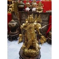 ราคา เทพเจ้ากวนอู 5 ธงยกทัพเนื้อทองเหลือง (10755664698)