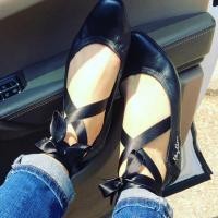 ราคา รองเท้าบัลเล่ต์ รุ่น Ploychava x O&B มี ริบบิ้น / ผูกโบว์ ที่ข้อเท้าได้ oandb (5740052193)