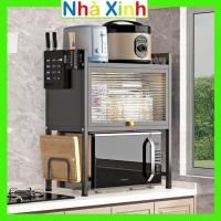 ราคา ชั้นวางเตาอบไมโครเวฟอเนกประสงค์ - ชั้นวางเตาอบไมโครเวฟพร้อมฝาปิดความจุขนาดใหญ่ - ชั้นเก็บของในครัว (43516012026)