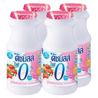 ราคา สินค้าขายดี!! ดัชมิลล์ ไลฟ์พลัส โยเกิร์ตพร้อมดื่มไม่มีไขมัน กลิ่นสตรอเบอร์รี 160มล. x 4 ขวด Dullmill Life Plus Yoghurt (6364154927)