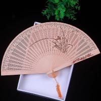 ราคา พัดลมสไตล์โบราณพับสองด้านสไตล์จีนพัดลมไม้ทําด้วยมือพัดลมไม้จันทน์พัดลมพับ (50650215660)