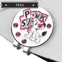 ราคา ใหม่ ที่มาร์กลูกกอล์ฟ รูปสุนัข ขนาดเล็ก สีชมพู พร้อมเพชร 1 ชิ้น &amp; คลิปแม่เหล็กติดหมวกกอล์ฟ ของขวัญสําหรับผู้หญิง และนักกอล์ฟ (22744442532)