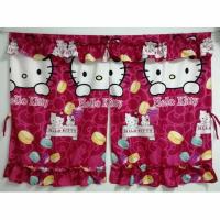 ราคา #ม่านคิตตี้+แถมลวดขึงฟรี‼️ขนาด155×120Cm.(หน้าต่างบานคู่) (4361144254)