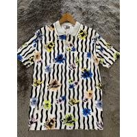 ราคา เสื้อโปโลงานเกาหลี ลายทาง ผ้ายืดลื่นนิ่ม พื้นสีขาว ลายทางสีเหลืองดำ ลายดอก สินค้ามือ 1 (14949981200)