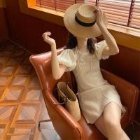 ราคา ชุดแขนบานสำหรับผู้หญิง ดีไซน์ใหม่สไตล์ฝรั่งเศสรองเท้าแบบชุดฤดูร้อน พร้อมกระโปรงทรงเล็ก (28592401209)