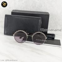 ราคา Chanel Round sunglasses metal & lambskin in dark silver มือสอง ก่อนสั่งซื้อทักแชทก่อนนะคะ (28613720734)