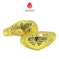 ราคา AGOLD แหวนทองคำแท้ น้ำหนักครึ่งสลึง (1.895 กรัม) ลายโปร่ง หัวใจ ทองคำแท้ 96.5% (8460568167)