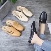 ราคา รองเท้ากึ่งคัทชู DD กรอบทองมันวาว รองเท้าคัทชูเปิดส้น เรียบนนียน ใส่สบาย รองเท้าใส่ทำงาน (29562446913)