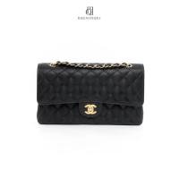 ราคา [ของแท้] CHANEL CLASSIC 10'' BLACK CAVIAR GHW มีใบรับประกัน ตรวจสอบได้ทุกใบ ✅ (41175879367)