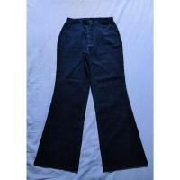 ราคา กางเกงลูกฟูกขาม้าสีกรมเข้ม เอว26" (25284343835)