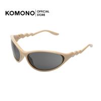 ราคา KOMONO The Glitch Almond แว่นกันแดดทรงโค้ง สไตล์ยุค 90s สีชมพู (25323421328)