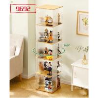 ราคา ตู้โชว์กระจกใสหมุนได้ 360° ตู้โชว์อะคริลิคตู้หนังสือกล่องโชว์โมเดลรLEGAO3-5 ชั้น displaycabinet (18582490502)