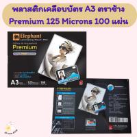 ราคา พลาสติกเคลือบบัตร Premium A3 ตราช้าง 125 Microns 100 แผ่น/กล่อง Elephant ฟิล์มเคลือบบัตร 125 ไมครอน (41670034610)