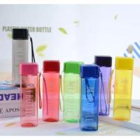 ราคา กระบอกน้ำ กระบอกน้ำเหลี่ยม My bottle กระบอกน้ำพกพา กระบอกน้ำพลาสติก 500 ml คละสี *** แพ็ค 12 ใบ (17965504554)