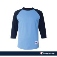 ราคา Champion Authentic Three Quarter Raglan Sleeve Baseball T-Shirt - Carolina Blue T137 (18689107109)