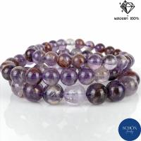 ราคา CCN สร้อยข้อมือโป่งข่ามอเมทิตส์ แก้วจอมนางขวัญ คาค็อกซิไนท์ ธรรมชาติ100% (15565959758)