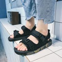 ราคา （36-46） รองเท้าแตะ สายรัด ผู้ชาย รองเท้ารัดส้น สไตล์เกาหลี ผ้าใบ (29702345137)