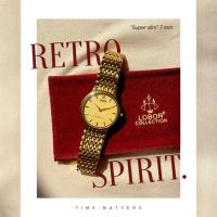 ราคา Lobor "Super slim" 23k gold-plated watch (24842561472)