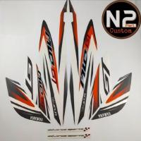 ราคา คุณภาพสีขาวสีส้ม Yamaha MIO GT 2014 สติ๊กเกอร์มอเตอร์ไซค์ Striping (26440369572)
