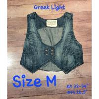 ราคา เสื้อกั๊กยีนส์ Greek light size M (25680044031)