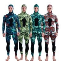 ราคา ผู้ชาย 3MM Wetsuit สองชิ้น Neoprene Spearfishing Surfing ดําน้ําดูปะการังพายเรือคายัค WetSuit สําหรับผู้ใหญ่ Scuba UnderWater การล่าสัตว์ว่ายน้ําชุดดําน้ํา (25416792474)