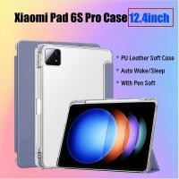 ราคา Xiaomi Pad 6S Pro กรณี 12.4 นิ้วแม่เหล็กสมาร์ทซิลิโคนสําหรับ Xiaomi MiPad 6S Pro สมาร์ทกรณีพลิกปากกา Solt (26938070108)