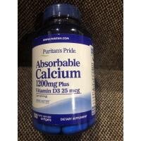 ราคา ของพร้อมส่ง exp 07/24 Puritan's Pride Absorbable Calcium 1200 mg with Vitamin D 1000 IU / 100 Softgels (12957258966)