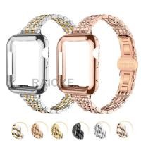 ราคา สายสแตนเลสสร้อยข้อมือโลหะพร้อมเคส TPU แบบนุ่มสําหรับ iWatch Series 11/10/9/8/7/6/5/4/3/SE/Ultra 2 49mm 46mm 45mm 41mm 44mm 40mm 42mm (29818013233)