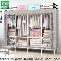 ราคา ตู้เสื้อผ้า ท่อขนาด26มม แข็งแรงทนทาน ตู้เสื้อผ้าผ้าใบ สามารถแบก 600 กิโลกรัมกันน้ำ/กันแมลง/กันฝุ่น (27104245157)