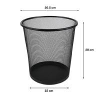 ราคา ถังขยะกลม ถังขยะตะแกรงเหล็กทรงกลม สีดำ ถังผงเหล็กพ่นสีทรงกลม 8 ลิตร (29085975542)