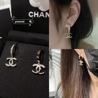 ราคา ของแท้ CHANEL 22k คลาสสิก CC จี้ต่างหูสตั๊ดอสมมาตร (25806314406)