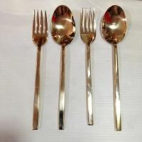 ราคา ช้อนส้อมทองเหลือง 12 คู่ ผิวเกลี้ยง ช้อนส้อมทองเหลืองลงหิน คุณภาพสูง (8058474708)