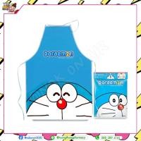 ราคา ผ้ากันเปื้อน กันน้ำ ลายโดเรม่อน ลิขสิทธิ์แท้ วัสดุเป็นพลาสติก ขนาด 70x50 cm ผ้ากันเปื้อนลายการ์ตูน ทำความสะอาดง่าย (10307712623)