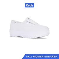 ราคา KEDS รองเท้าผ้าใบ มีส้น รุ่น THE PLATFORM LUG CANVAS สีขาว ( WF67635 ) (23049938607)
