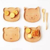 ราคา Wooden plate จานไม้ เครื่องครัวไม้ สไตล์เกาหลี ลายพี่หมี น้องแมว เสริฟขนม-ร้านคาเฟ่ (4141669191)
