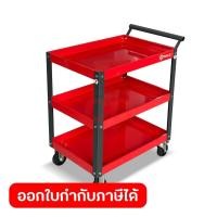 ราคา POLO รถเข็นเครื่องมือช่าง 3 ชั้น ขนาด 27 X 18.5 X 26.8 นิ้ว (โครงสร้าง KD) สีแดง พร้อมล้อเลื่อน PP (โปโล) (43471252293)