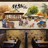 ราคา วอลล์เปเปอร์อาหารไทยภาคอีสาน หม้อมหาสนิมสำหรับสตูว์ปลาและก๋วยเตี๋ยว พร้อมลายพื้นดินและฟืนตกแต่งโต๊ะโรงครัว (42624195095)