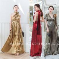 ราคา Infinity dress อินฟินิตี้เดรส ชุดเดรสราตรี ชุดราตรี ชุดออกงาน งานผ้าเงาสีเมทัลลิคสวยเริ่ดเล่นไฟมากเลยค่าา (6819573178)