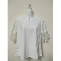 ราคา เสื้อทำงานสีขาวแขนแต่งลูกไม้ ป้าย Kwan shop มือสอง (28500261887)