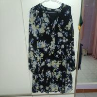 ราคา เดรสลายดอกไม้ สีน้ำเงิน (40112253582)