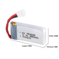 ราคา Δ 480Mah 752535 Lipo แบตเตอรี่และเครื่องชาร์จสำหรับ H107 H31 Ky10 (28965996902)