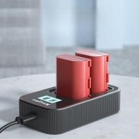 ราคา Kingma LP-E6NH แบตเตอรี่ 2 แพ็คและ LCD Dual Charger Kit สําหรับ Canon EOS R6 90D 6D2 6D 80D 5D4 5D3 5D2 (28407858374)