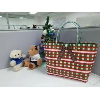 ราคา กระเป๋าสานเส้นพลาสติก กระเป๋าสาน ลายคริสต์มาส 14" (3385291572)
