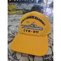 ราคา หมวกแก๊ปสีเหลือง ปักลายเรือหลวงจักรีนฤเบศร (40957156868)