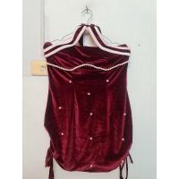 ราคา เดรสสั้นเกาะอกคล้องคอสีแดงไวน์ ป้าย Linda (27362741320)