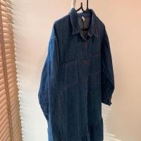 ราคา เดรสยีนส์แขนยาวคอปก เดรสยีนส์ (13342138731)