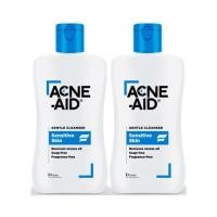 ราคา Acne-Aid Gentle Cleanser 100ml (2ขวด) ลดการอุดตันรูขุมขน ลดสิวคนผิวแพ้ง่าย 100 ml. สีฟ้า (12143765656)