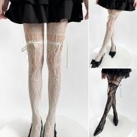 ราคา ลูกไม้ Pantyhose เลกกิ้ง Fishnet ถุงน่องผูกโบว์สายรัด JK เครื่องแบบเซ็กซี่ดีไซน์ใหม่ Sheer (41270718884)